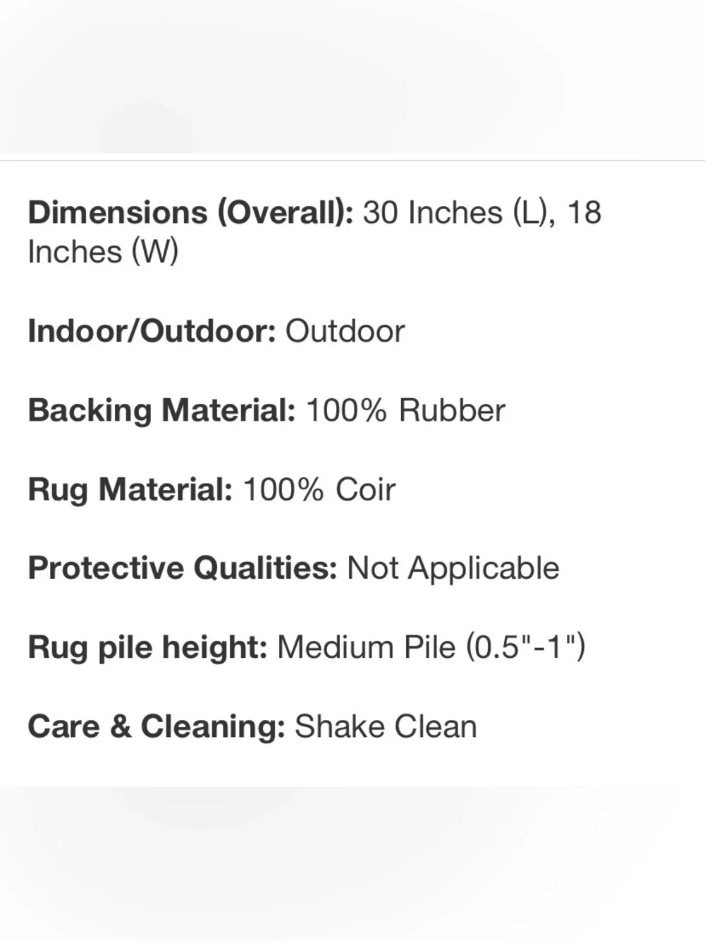 Coir Shell-Shaped Doormat in Brown and Cream